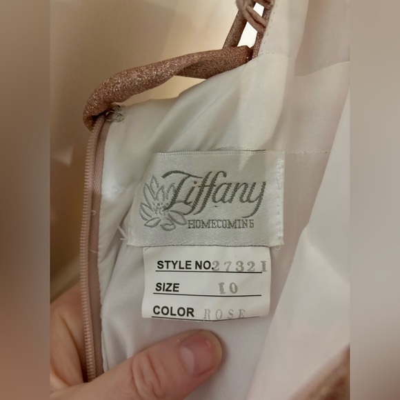 Tiffany Homecoming 27321 Gown in Rose Gold - Picture 5 of 6